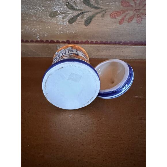 Blue Onion Ceramic Jar , Eastern European All Spice Jar, Koreni Jar with Lid - Picture 7 of 9